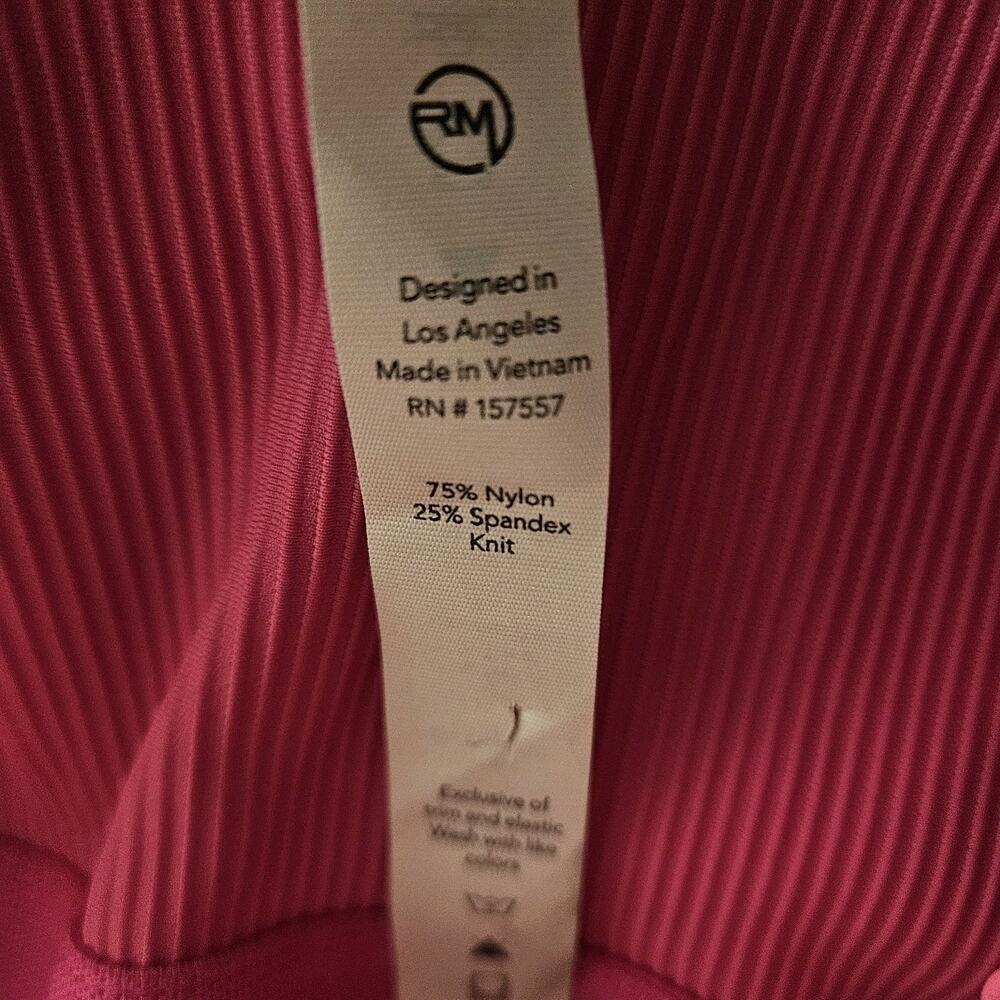 Rae Mode Ribbed Pink Tight Fit Jumpsuit Size Medium W/ Built In Bra - Picture 5 of 6